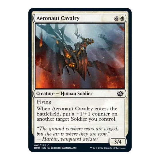 Aeronaut Cavalry (BRO) #1 Common (Lightly Played) The Brothers' War Magic: The Gathering: 2022