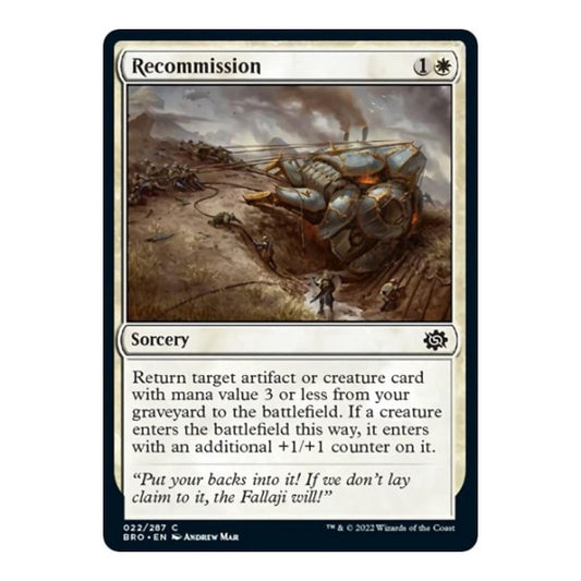 Recommission (BRO) #22 Common (Lightly Played) The Brothers' War Magic: The Gathering: 2022