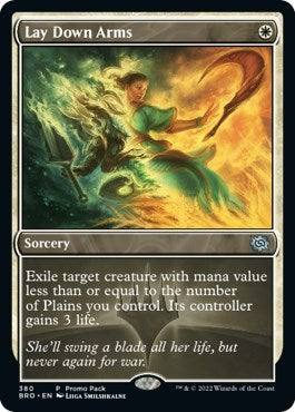Lay Down Arms (PPBRO) #380 Uncommon (Lightly Played) Promo Pack: The Brothers' War Magic: The Gathering: 2022