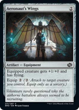 Aeronauts Wings (BRO) #231 Common (Lightly Played) The Brothers' War Magic: The Gathering: 2022