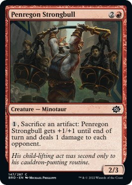 Penregon Strongbull (BRO) #147 Common (Lightly Played) The Brothers' War Magic: 2022