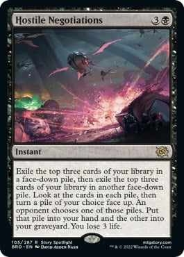 Hostile Negotiations (BRO) #105 Rare (Foil Near Mint) The Brothers' War Magic: The Gathering: 2022