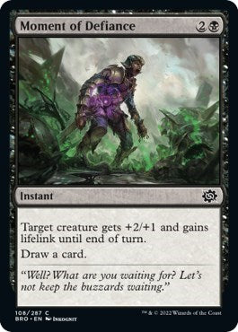 Moment of Defiance (BRO) #108 Common (Lightly Played) The Brothers' War Magic: The Gathering: 2022