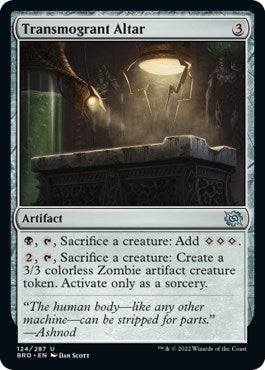 Transmogrant Altar (BRO) #124 Uncommon (Lightly Played) The Brothers' War Magic: 2022