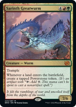 Sarinth Greatwurm (BRO) #220 Mythic Rare (Lightly Played) The Brothers' War Magic: The Gathering: 2022