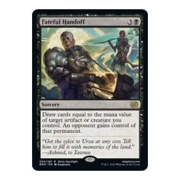 Fateful Handoff (BRO) #94 Rare (Moderately Played) The Brothers' War Magic: The Gathering: 2022
