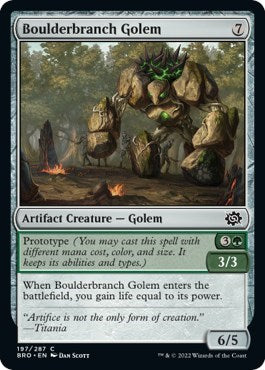 Boulderbranch Golem (BRO) #197 Common (Lightly Played) The Brothers' War Magic: The Gathering: 2022