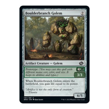 Boulderbranch Golem (BRO) #197 Common (Foil Lightly Played) The Brothers' War Magic: The Gathering: 2022