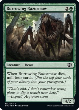 Burrowing Razormaw (BRO) #173 Common The Brothers' War Magic: The Gathering: 2022