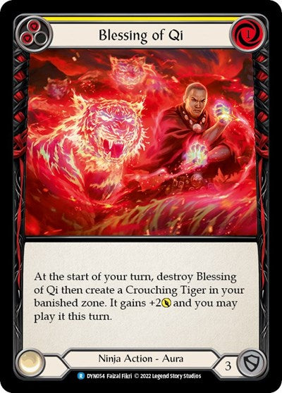 2022 Flesh & Blood TCG: Dynasty (DYN) - Blessing of Qi Yellow (#DYN054, Rare)