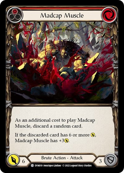 Madcap Muscle Red (DYN) #DYN019 Common (Lightly Played) Dynasty Flesh & Blood TCG: 2022