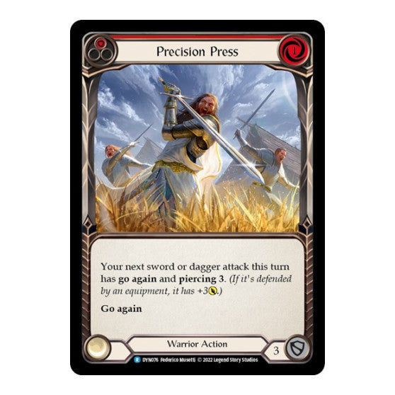 Precision Press (Red) (DYN) #DYN076 Rare Dynasty Flesh and Blood TCG: 2022