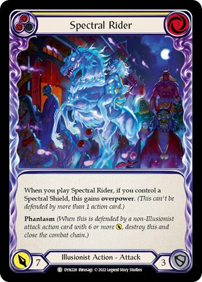 Spectral Rider Yellow (DYN) #DYN228 Common (Lightly Played) Dynasty Flesh and Blood TCG: 2022