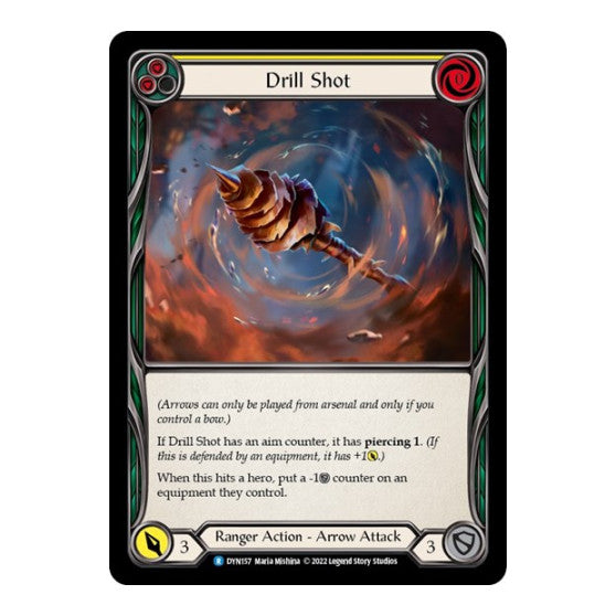 Drill Shot (Yellow) (DYN) #DYN157 Rare Dynasty Flesh and Blood TCG: 2022