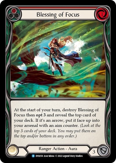 Blessing of Focus Red (DYN) #DYN159 Rare Dynasty Flesh and Blood TCG: 2022