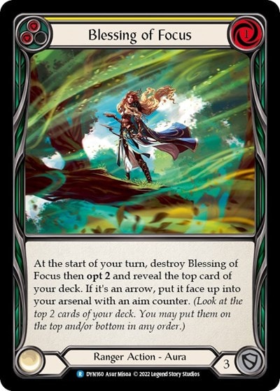 Blessing of Focus Yellow (DYN) #DYN160 Rare Dynasty Flesh and Blood TCG: 2022