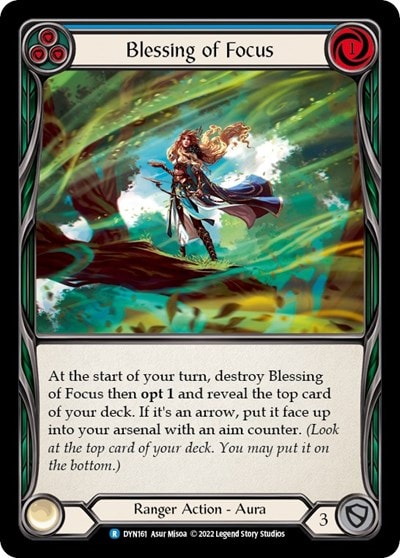 Blessing of Focus Blue (DYN) #DYN161 Rare (Lightly Played) Dynasty Flesh and Blood TCG: 2022