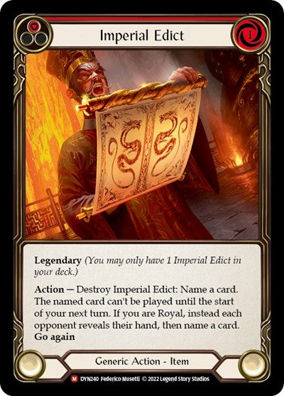 Imperial Edict (DYN) #DYN240 Majestic (Rainbow Foil Near Mint) Dynasty Flesh and Blood TCG: 2022