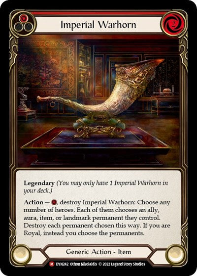 Imperial Warhorn (DYN) #DYN242 Majestic (Near Mint) Dynasty Flesh and Blood TCG: 2022