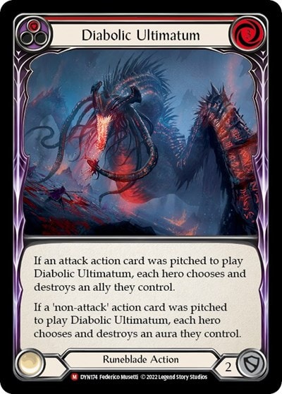 Diabolic Ultimatum (DYN) #DYN174 Majestic Dynasty Flesh and Blood TCG: 2022