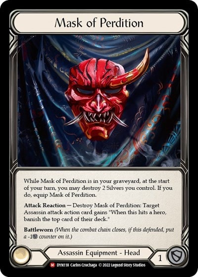 Mask of Perdition (DYN) #DYN118 Majestic (Lightly Played) Dynasty Flesh and Blood TCG: 2022