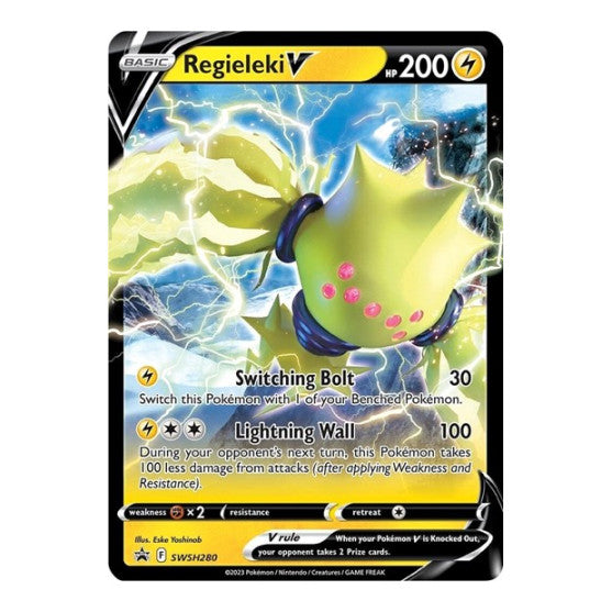 Regieleki V SWSH280 (SWSD) #SWSH280 Promo (Holofoil Near Mint) SWSH: Sword & Shield Promo Cards Pokemon: 2019