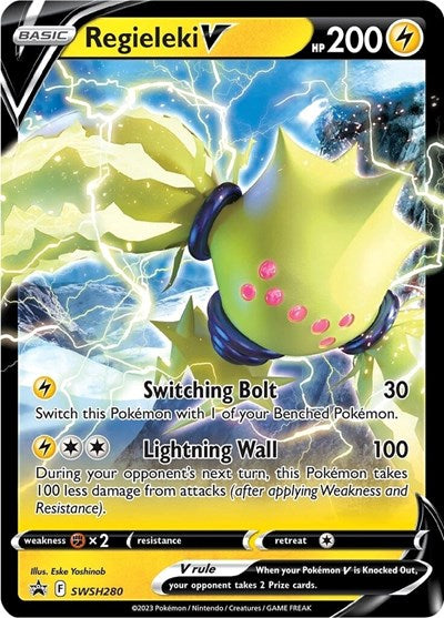 Regieleki V SWSH280 (SWSD) #SWSH280 Promo (Holofoil Near Mint) SWSH: Sword & Shield Promo Cards Pokemon: 2019