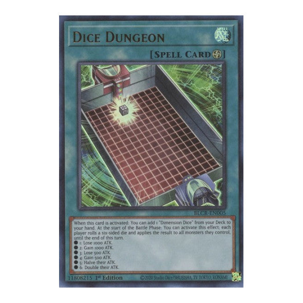 Dice Dungeon (BLCR) #BLCR-EN005 Ultra Rare (1st Edition Lightly Played) Battles of Legend: Crystal Revenge YuGiOh: 2022