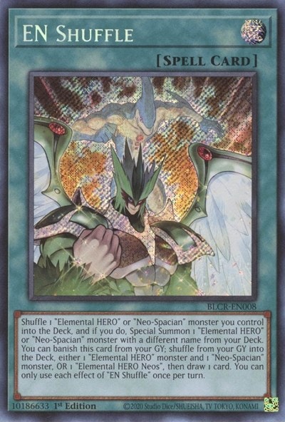 EN Shuffle (BLCR) #BLCR-EN008 Secret Rare (1st Edition Near Mint) Battles of Legend: Crystal Revenge YuGiOh: 2022