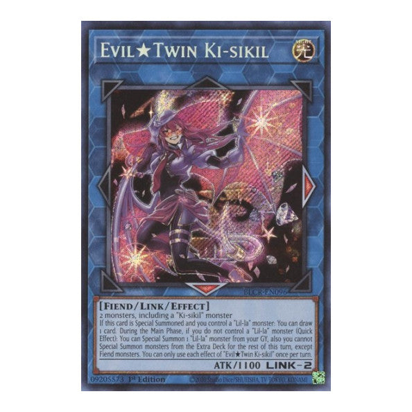 Evil Twin Ki-sikil (BLCR) #BLCR-EN096 Secret Rare (1st Edition Near Mint) Battles of Legend: Crystal Revenge YuGiOh: 2022