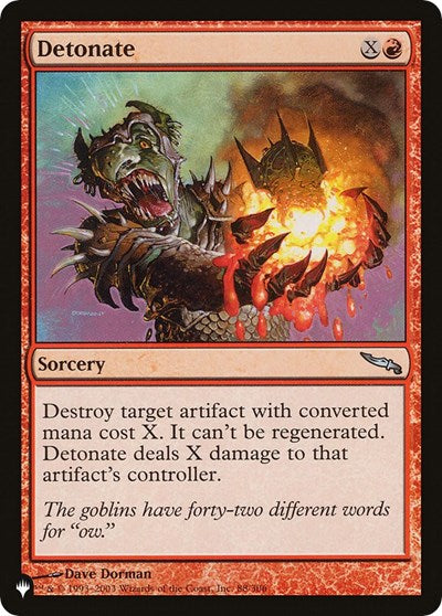 Detonate (LIST) #MRD-88 Uncommon (Lightly Played) The List Reprints Magic: 2026