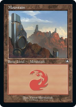 Mountain 36 Retro Frame (BRC) #36 Land (Lightly Played) Commander: The Brothers' War Magic: The Gathering: 2022