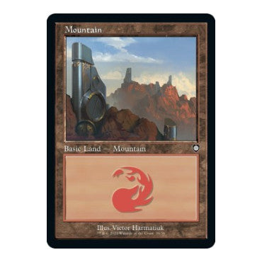 Mountain (36) (Retro Frame) (BRC) #36 Land (Lightly Played) Commander: The Brothers' War Magic: The Gathering: 2022