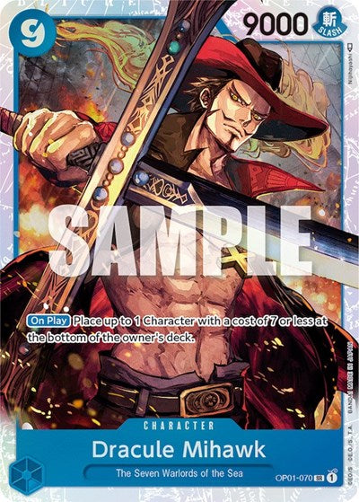 Dracule Mihawk (OP01) #OP01-070 Secret Rare (Foil Near Mint) Romance Dawn One Piece Card Game: 2022