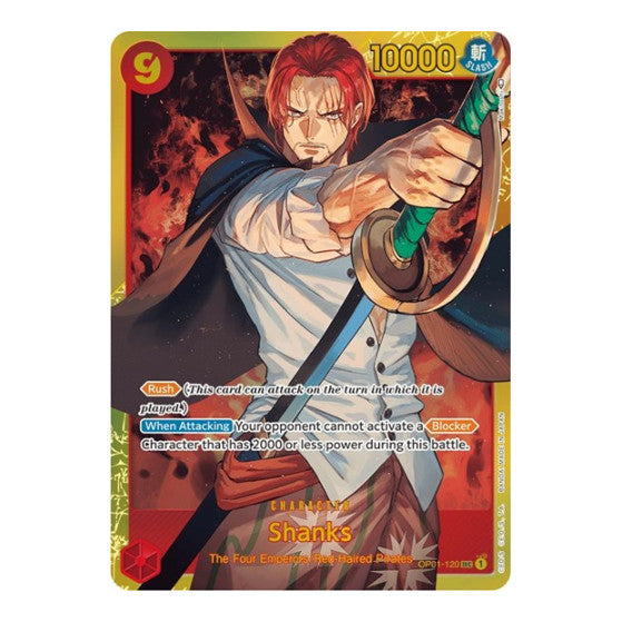 Shanks (OP01) #OP01-120 Secret Rare (Foil Near Mint) Romance Dawn One Piece Card Game: 2022