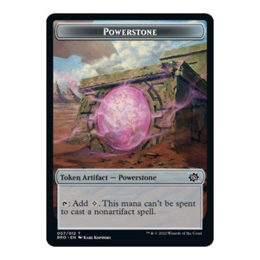 Powerstone // Emblem - Saheeli, Filigree Master Double-Sided Token (BRO) #7 // 12 Token (Foil Near Mint) The Brothers' War Magic: The Gathering: 2022
