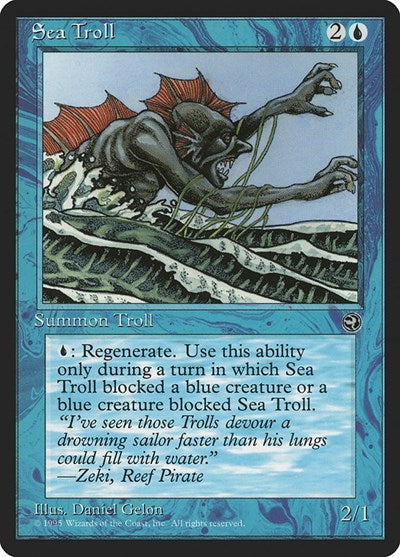 Sea Troll (HML) #39 Uncommon (Heavily Played) Homelands Magic: 1995