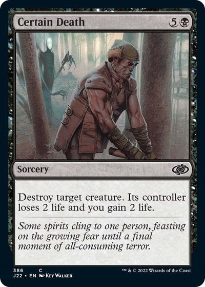 Certain Death (J22) #386 Common (Moderately Played) Jumpstart 2022 Magic: The Gathering: 2022