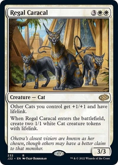 Regal Caracal (J22) #232 Rare (Lightly Played) Jumpstart 2022 Magic: The Gathering: 2022