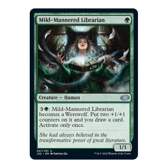 Mild Mannered Librarian (J22) #41 Uncommon (Lightly Played) Jumpstart 2022 Magic: The Gathering: 2022