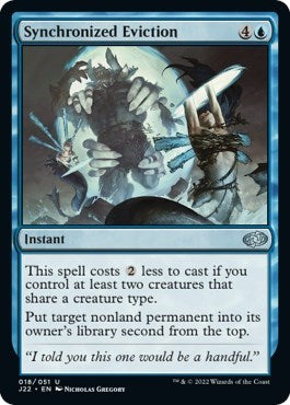 Synchronized Eviction (J22) #18 Uncommon (Lightly Played) Jumpstart 2022 Magic: The Gathering: 2022