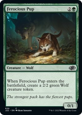 Ferocious Pup (J22) #659 Common (Lightly Played) Jumpstart 2022 Magic: The Gathering: 2022
