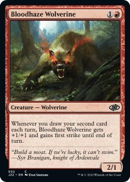Bloodhaze Wolverine (J22) #502 Common (Lightly Played) Jumpstart 2022 Magic: The Gathering: 2022