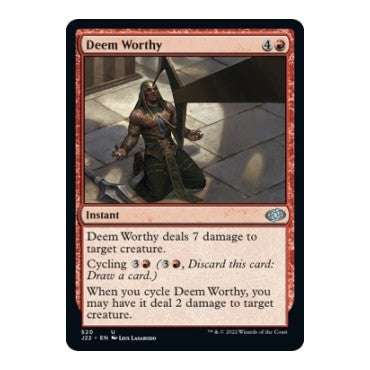 Deem Worthy (J22) #520 Uncommon (Lightly Played) Jumpstart 2022 Magic: The Gathering: 2022