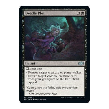 Deadly Plot (J22) #22 Uncommon (Lightly Played) Jumpstart 2022 Magic: The Gathering: 2022