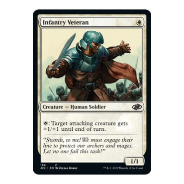 Infantry Veteran (J22) #198 Common (Lightly Played) Jumpstart 2022 Magic: The Gathering: 2022