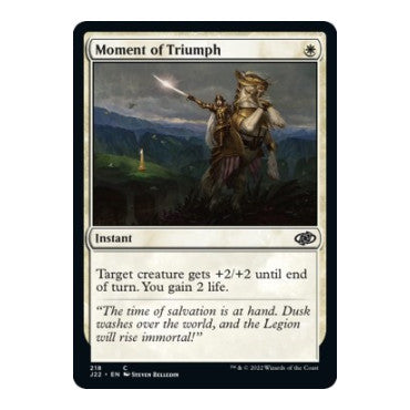 Moment of Triumph (J22) #218 Common (Lightly Played) Jumpstart 2022 Magic: The Gathering: 2022