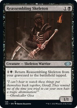 Reassembling Skeleton (J22) #125 Uncommon (Lightly Played) Jumpstart 2022 Magic: The Gathering: 2022