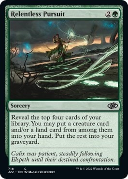 Relentless Pursuit (J22) #718 Common (Lightly Played) Jumpstart 2022 Magic: The Gathering: 2022