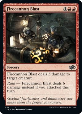 Firecannon Blast (J22) #533 Common (Lightly Played) Jumpstart 2022 Magic: The Gathering: 2022